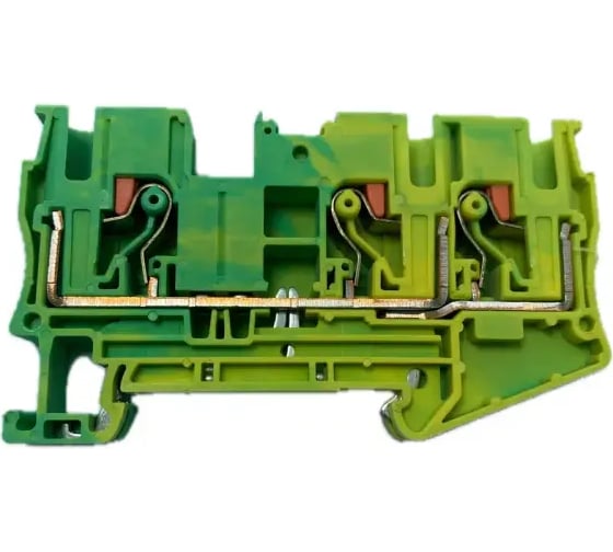 Клемма пружинная с зажимом двойная APEX серии PT4 1-2PE TW CB21932