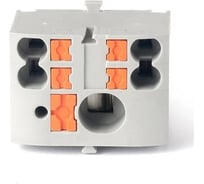 Распределительный блок HLT ПНК-15 вводной провод 6 мм2 /отходящие провода 12x2.5мм2 крепление PAD-NS15/35 (10шт./уп.) 081-27-026