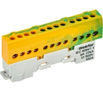 Шина IEK TEKFOR PE земля, изолятор на универсальном держателе, 6x9-12-ЖЗ, 5штук/упаковка TF-NN10-12-KL-K52