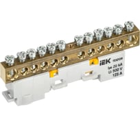 TEKFOR Шина PE земля неизол. на унив. держ. 8x12-12-Ж (5шт/упак) IEK TF-NN20-12-DL-K05