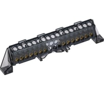 Шина N ноль в комбинированном изоляторе IEK TEKFOR Стойка 6x9-7+7-Ч (5шт/упак) TF-NN10-77-DP-K02