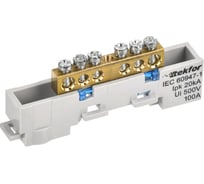 Шина N ноль неизолированная на универсальном держателе IEK TEKFOR 6x9-4-С (5шт/упак) TF-NN10-04-DL-K07