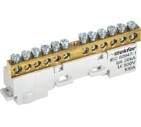 Шина L фаза неизолированная на универсальном держателе IEK TEKFOR 6x9-12-Ср (5шт/упак) TF-NN10-12-DL-K03