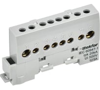 Шина L фаза изолированная на универсальном держателе IEK TEKFOR 8x12-8-Ср (5 шт/упак) TF-NN20-08-KL-K03