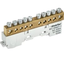 Шина L фаза неизолированная на универсальном держателе IEK TEKFOR 8x12-10-Ср (5шт/упак) TF-NN20-10-DL-K03