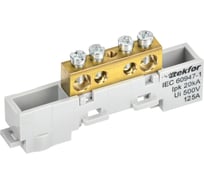 Шина L фаза неизолированная на универсальном держателе IEK TEKFOR 8x12-4-Ср (5шт/упак) TF-NN20-04-DL-K03