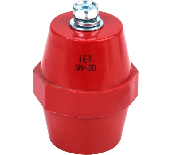 Изолятор IEK SM60 (М8) силовой с болтом (10шт/упак) YIS11-60-20-B