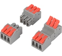 Клемма ЭРА NO-225404 проходная разъмная 2222413R с рычагами 3 полюса 0.08-2.5/4 мм2 (упаковка 10 шт.) Б0067948