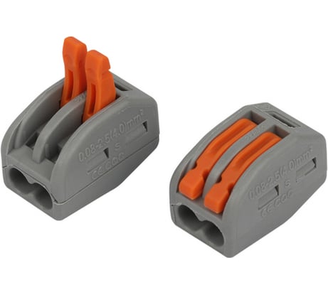 Клемма ЭРА NO-225345 универсальная 222412 с рычагами 2проводная 0.08-2.5/4 мм2 (упаковка 100 шт.) Б0067937