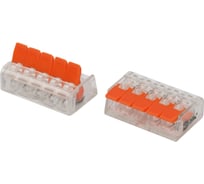 Клемма ЭРА NO-225352 универсальная 221415 компактная с рычагами 5проводная 0.2-4 мм2 (упаковка 20 шт.) Б0067883