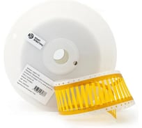 Термоусадочная трубка плоская вырубная ЮМП ЭЛЕКТРО ТТУ-НГ-LSZH для печати, 3/1, для провода 1.1-2.7 мм, желтая, длина 50.8 мм, 57мм, 3000 шт. в рулоне (1/8) ump011YEL