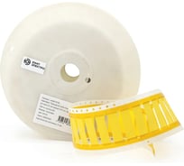 Термоусадочная трубка плоская вырубная ЮМП ЭЛЕКТРО ТТУ-НГ-LSZH для печати, 3/1, для провода 3.5-8.0 мм, желтая, длина 50.8 мм, 57мм, 2500 шт. в рулоне (3/8) ump014YEL