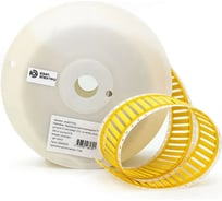 Термоусадочная трубка плоская вырубная ЮМП ЭЛЕКТРО ТТУ-НГ-LSZH для печати, 3/1, для провода 1.8-4.1 мм, желтая, длина 50.8 мм, 57мм, 3000 шт. в рулоне (3/16) ump012YEL