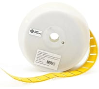 Термоусадочная трубка плоская вырубная ЮМП ЭЛЕКТРО ТТУ-НГ-LSZH для печати, 3/1, для провода 7.0-16.3 мм, желтая, длина 50.8 мм, 57мм, 1500 шт. в рулоне (3/4) ump016YEL