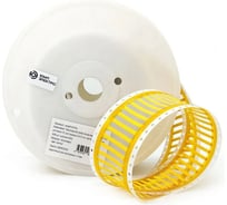 Термоусадочная трубка плоская вырубная ЮМП ЭЛЕКТРО ТТУ-НГ-LSZH для печати, 3/1, для провода 0.9-2.0 мм, желтая, длина 50.8мм, 57мм мм, 3000 шт. в рулоне (3/32) ump010YEL