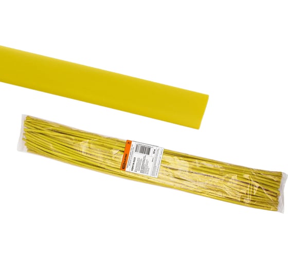 Термоусаживаемая трубка TDM ELECTRIC ТУТнг 12/6 желтая по 1м 50 м/упак SQ0518-0223 1