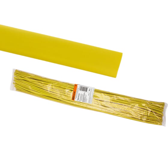 Термоусаживаемая трубка TDM ELECTRIC ТУТнг 20/10 желтая по 1м 50 м/упак SQ0518-0251