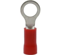 Кольцевой изолированный наконечник KLR ROV-501 с ПВХ манжетой 0.25...1.65мм2/М5/Красный/6500501