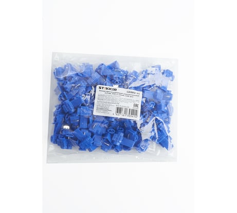 Прокалывающий ответвительный зажим STEKKER LD502-25 ЗПО-2 - 2,5 мм, синий упаковка 100 шт 39349