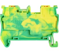 Клемма защитного провода CONTA CPT 2.5-PE-50, 2.5 кв.мм., PUSH-IN, упаковка 50шт 00-00013069