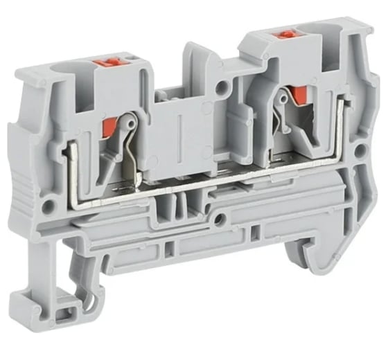 Клемма проходная CONTA CPT 4 GRAY-50, 4 кв.мм., PUSH-IN, упаковка 50шт 00-00013071