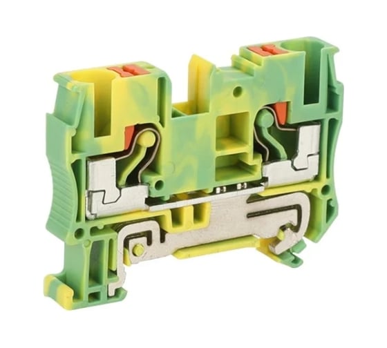 Клемма защитного провода CONTA CPT 6-PE-50, 6 кв.мм., PUSH-IN, упаковка 50шт 00-00013085