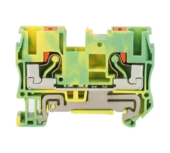Клемма защитного провода CONTA CPT 6-PE-50, 6 кв.мм., PUSH-IN, упаковка 50шт 00-00013085