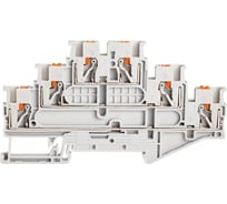 Трехъярусная клемма с пружинным зажимом CONTA CPT 2.5-3L GRAY-50, PUSH-IN, упаковка 50 шт 00-00013110