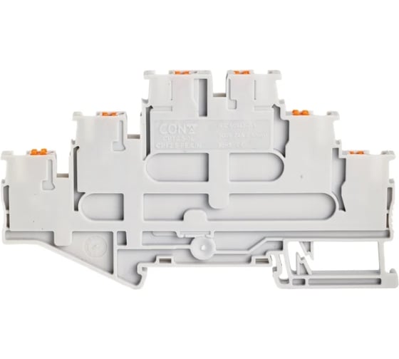 Трехъярусная клемма с пружинным зажимом CONTA CPT 2.5-3L GRAY-50, PUSH-IN, упаковка 50 шт 00-00013110