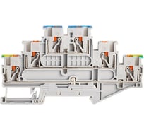 Трехъярусная клемма с заземлением CONTA CPT 2.5-PE/L/N-50, 2.5 кв.мм., упаковка 50шт 00-00013108