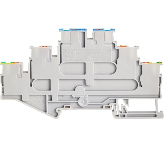 Трехъярусная клемма с заземлением CONTA CPT 2.5-PE/L/N-50, 2.5 кв.мм., упаковка 50шт 00-00013108