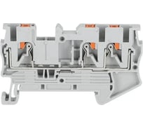 Клемма проходная CONTA CPT 2.5-TW GRAY-50, 2.5 кв.мм., PUSH-IN, упаковка 50 шт 00-00013115