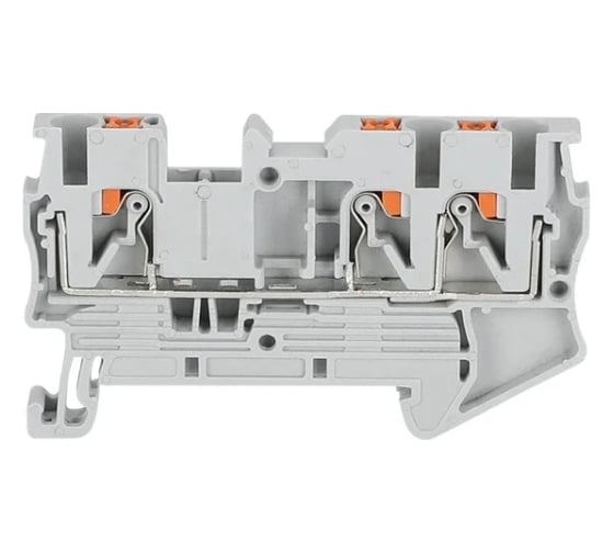 Клемма проходная CONTA CPT 2.5-TW GRAY-50, 2.5 кв.мм., PUSH-IN, упаковка 50 шт 00-00013115 1