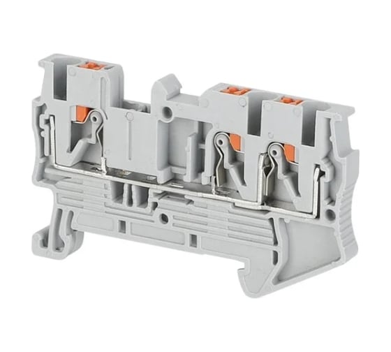 Клемма проходная CONTA CPT 2.5-TW GRAY-50, 2.5 кв.мм., PUSH-IN, упаковка 50 шт 00-00013115