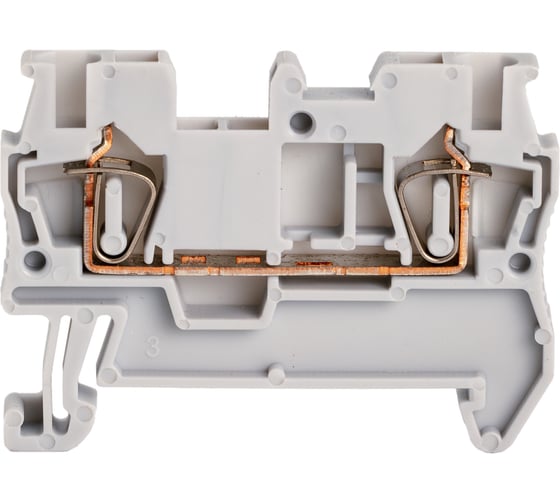 Клемма проходная с пружинным зажимом CONTA CST 2.5 GRAY-100 2.5 кв.мм (упак 100 шт) 00-00013142