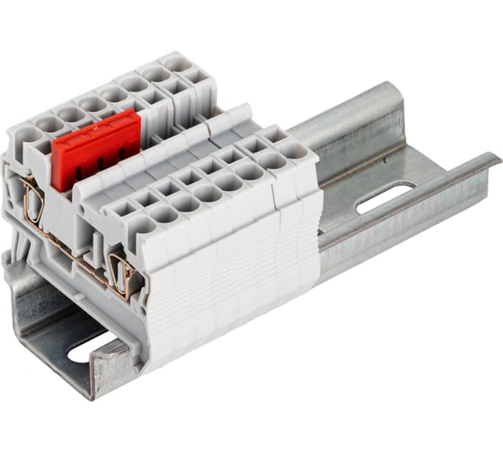 Клемма проходная с пружинным зажимом CONTA CST 2.5 GRAY-100 2.5 кв.мм (упак 100 шт) 00-00013142