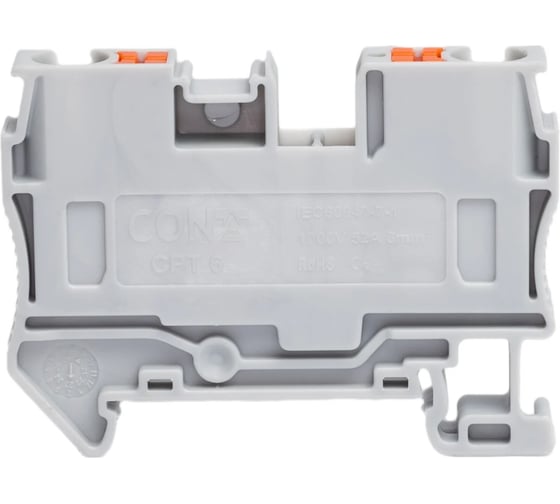 Клемма проходная CONTA CPT 6 GRAY-50, 6 кв.мм., PUSH-IN, упаковка 50 шт 00-00013079