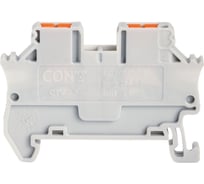 Проходные клеммы с пружинным зажимом PUSH-IN CONTA CTV 2.5 GRAY-100, (упак 100 шт) 00-00013136
