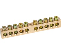 Шина ЭРА NO12231 PEN земляноль 8x12мм 10/1 латунная крепеж по центру (Упаковка -10 шт) Б0047246