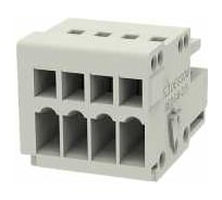 Клемма на печатную плату Degson 4 полюса, серая, 100 штук 8EDGK-2.5-04P-11-01Z(H)