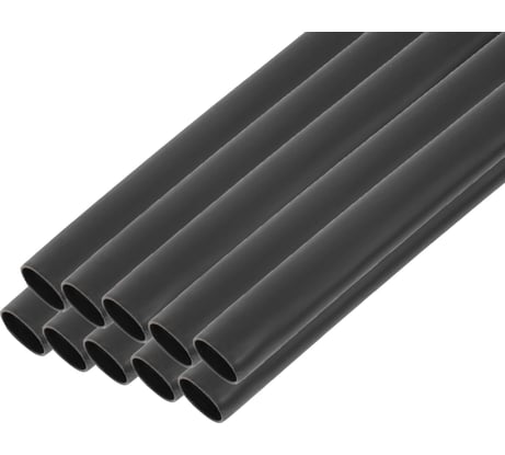 Трубка термоусадочная клеевая Gigant (4:1) 8/2, черная, 10шт по 1м G-80125