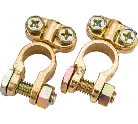 Клеммы для АКБ General Technologies под планку Тип EURO 2 шт "+" "-"/латунь/ GT-BT269