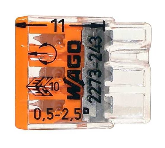 Клемма WAGO 2273-243 с пастой, 6 шт. WAGO.2273-243-6
