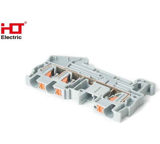 Зажим пружинный с нажимной кнопкой HLT PT-4мм2 двойной 32A (100шт./уп.) 081-25-018