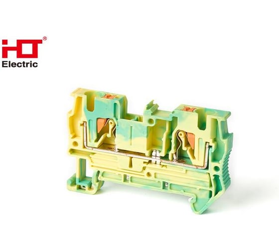 Зажим пружинный с нажимной кнопкой HLT PT-4мм2 РЕN 32A (100шт./уп.) 081-25-025