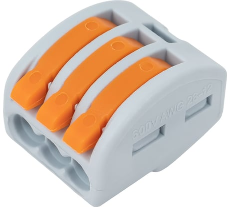 Gigant 3-х проводная клемма 100 шт/уп 0,08-2,5(4)мм² GCT-222-413-100