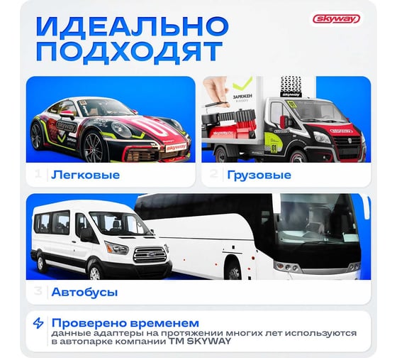 Адаптер для клемм SKYWAY 2 КОНТАКТ Япония/Европа S06702002