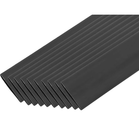 Трубка термоусадочная Gigant (2:1) 12/6, черная, 10шт по 1м G-80133 1