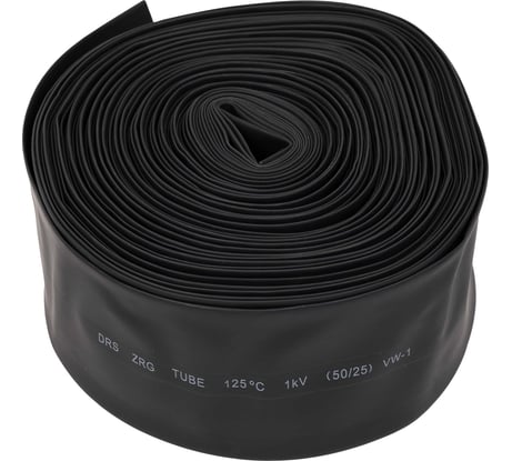 Трубка термоусадочная Gigant (2:1) 50/25, черная, 25м G-80135