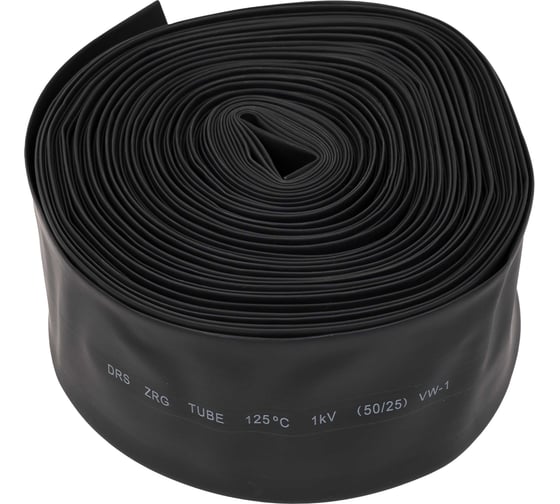 Трубка термоусадочная Gigant (2:1) 50/25, черная, 25м G-80135 1